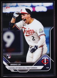 Brooks Lee Twins Rookie Walk-Off Red Sox 2025 Topps NOW #478 Black 02/10 His #2 - Picture 1 of 2