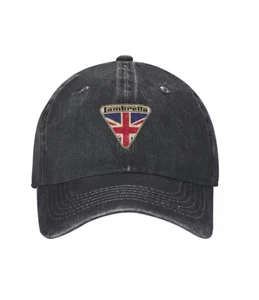 Lambretta Cotton Baseball Cap Motorsports Enthusiasts Union Jack  Sun Protection - Picture 1 of 17