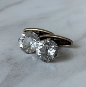 Gemelos soviéticos vintage de plata esterlina rusa 875 de la URSS - Imagen 1 de 11