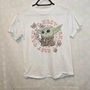 Star Wars Baby Yoda Take It Easy Girls T-Shirt Size L - Picture 1 of 3