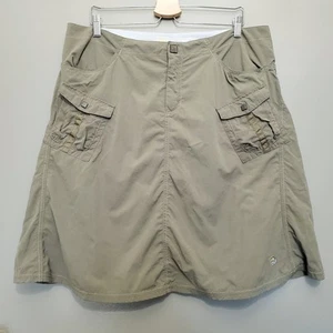 Mountain Hardwear Skirt Women's Size 14 Khaki Green Pockets Outdoors Hiking - Picture 1 of 9
