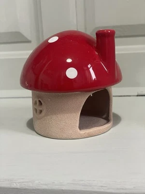 Toadstool Cottage Candle Holder Ceramic Fairy House 5 x 4 Inch Display Piece - Image 1 of 4