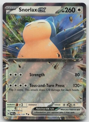 Snorlax ex Double Rare Holo SV: Prismatic Evolutions 076/131 NM - Image 1 of 2