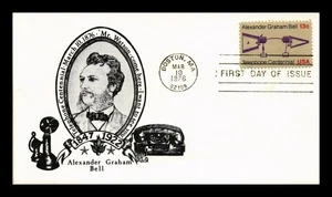 DR JIM STAMPS US COVER TELEPHONE CENTENNIAL ALEXANDER GRAHAM BELL FDC - Picture 1 of 2