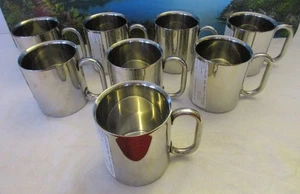 Juego de 8 tazas aislantes de doble pared de acero inoxidable 18-8 hechas en Japón - Imagen 1 de 13