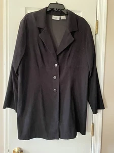 Kathy Ireland Black Plus size 18W Button up Coat/Jacket - Picture 1 of 7