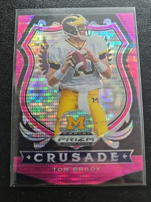 2020 Panini Prizm Draft Picks - Crusade Tom Brady #100 Pink Pulsar Prizm - Image 1 of 2