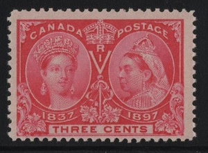 #53 Jubilee 3c Canada mint never hinged well centered - Picture 1 of 2