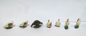 BRITAINS HERALD EARLY HENS GEESE TURKEY ETC PAINTED PLASTIC ENGLAND - Picture 1 of 9