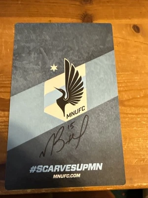 Tarjeta promocional autografiada de Michael Boxall Minnesota United Foto 1 de 4