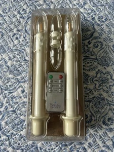 Bethlehem Lights 2 Cordless LED Window Taper Candles With Remote Control/Timer - Picture 1 of 11