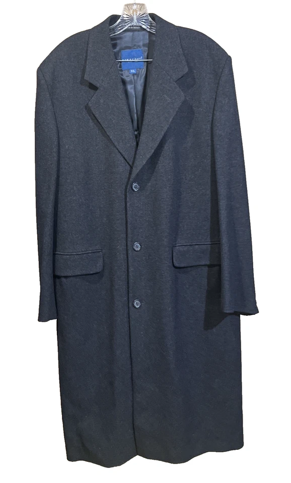 Abrigo Topcoat Vintage Towncraft 100% Lana 44L Gris Oscuro Para Hombre 44L Dinero Antiguo Foto 1 de 4