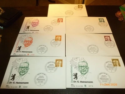 7  1972 Jul 5th First Day Cover German President Dr G. Heinemann Envelope FDC - Image 1 of 4