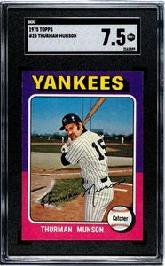 THURMAN MUNSON 1975 TOPPS 20 SGC 7,5 PERFECTAMENTE CENTRADO - Imagen 1 de 2