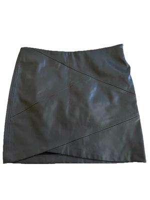 ZARA Black Faux Leather Mini Skirt Size Small - Image 1 of 4