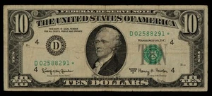 FR 2017-D* $10 1963 A Federal Reserve Note US - Star Note - SKU-CA1330 - Picture 1 of 2