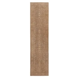 Vintage 388x97 cm Handgeknüpfter Perserteppich Orient Carpet Rug Läufer Braun - Picture 1 of 12