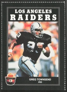 1990 Los Angeles Raiders Smokey #12 Greg Townsend NR-MINT - Picture 1 of 2
