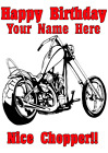 Motorbike Nice Chopper cptmi62 Happy Birthday Card A5 Personalised Greetings