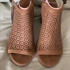 Cognac Microsuede CutOut Slingback Pumps - Picture 1 of 9