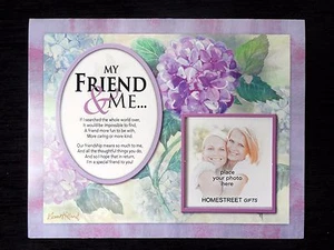 Friend & Me Flower Photo Mount Print Gift With A Beautiful Verse New Friendship - Picture 1 of 5