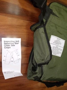 Vintage 1982 Chainsaw Chaps Regular Forest Service Logging Green 36" - Picture 1 of 6