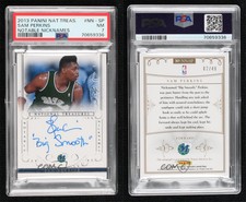 2013-14 Panini National Treasures Notable Nicknames /49 Sam Perkins PSA 7 Auto