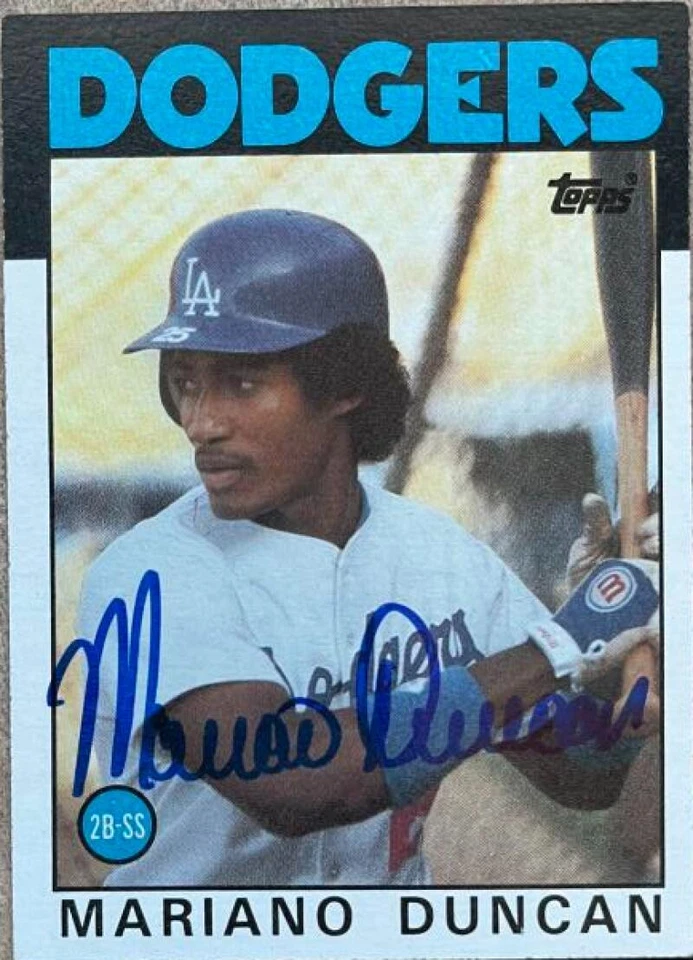 Topps #602 1986 autografiado por Mariano Duncan Foto 1 de 1