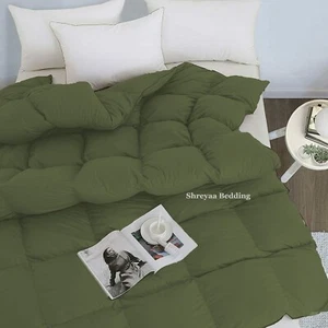 1000 THREAD COUNT EGYPTIAN COTTON DOWN ALTERNATIVE COMFORTER US SIZES - Picture 1 of 45