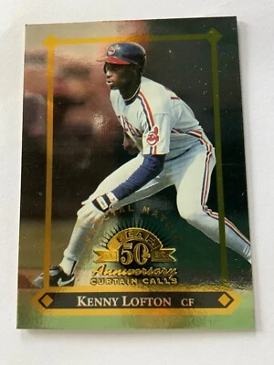 1998 Leaf 50th Anniversary Fractal Matrix Kenny Lofton #150 Curtain Calls /600 - Image 1 of 2