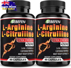 L-Arginine & L-Citrulline, 4250mg, Beet Root, 90 Capsules, 2 Pack - Picture 1 of 12
