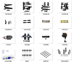 Aluminum Upgrade parts black For MJX 1/14 14210 14209 Rc car Replacement Parts - Picture 1 of 35