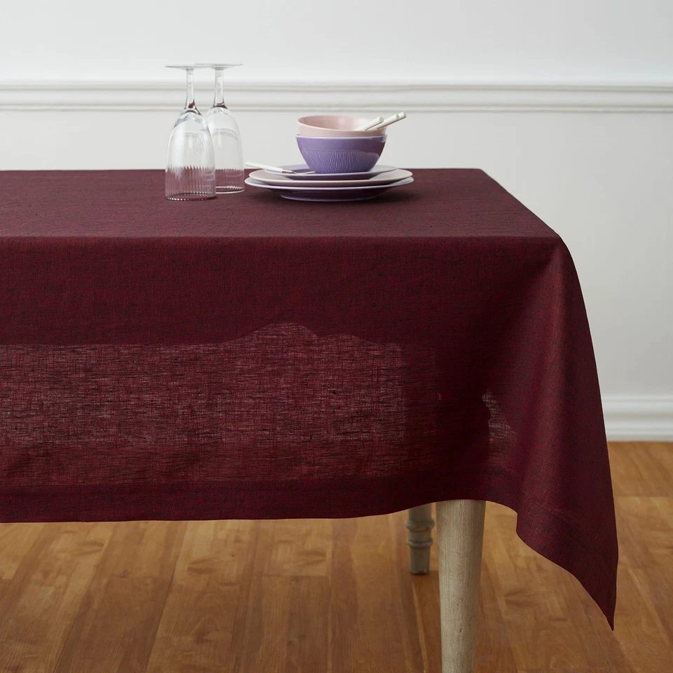 Solino Home 100% Pure Linen Tablecloth for Fall Kitchen Dining Solid, Athena - Image 1 of 1