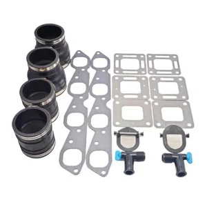 MerCruiser Exhaust Manifold Kit Bellow Gasket w/ Water Shutter Fit 1981 & UP V8 - Picture 1 of 7