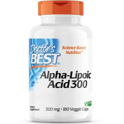 Doctor's Best, Alpha-Lipoic Acid, 300mg, 180 Veg. Kapseln - Blitzversand