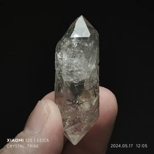 18g Natural Clear Skeletal Crystal Quartz Double Terminating Healing 4572 - Picture 1 of 18