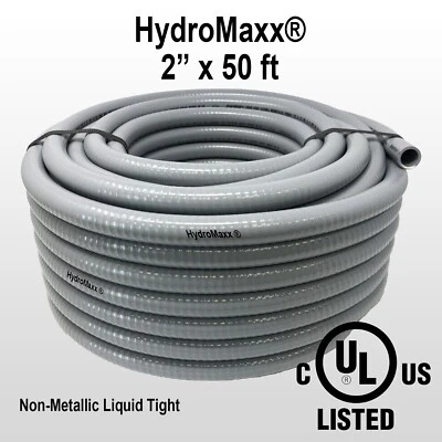 HYDROMAXX 2" x 50' Flexible Liquid Tight, Non-Metallic Electrical Conduit - UL Listed