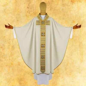 Casulla bordada "Roma Gold" - Imagen 1 de 4