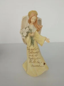 Enesco Foundations Angel Figurine He Who Believes & Is Baptized 2003 Karen Hahn - Picture 1 of 7