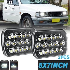2PCS Black 7x6'' 5x7'' inch LED Headlights Hi/Lo Beam For Holden Rodeo 1998-2003 - Picture 1 of 12