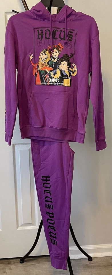 Women’s Disney Hocus Pocus Purple Hoodie Sweatshirt Large(11-13)
