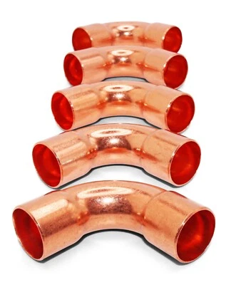 FLOTREK 3/4" OD HVAC Copper Long Radius LR 90 , W02728 / C242-0090 , Pack of (5)