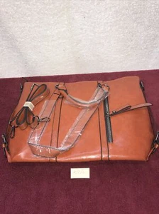Brand New Women’s Large Brown Tote Bag~With Zippers - Picture 1 of 8