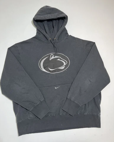 VTG Nike Center Swoosh Penn State Nittany Lions Football Hoodie 90s Mens XL Cover