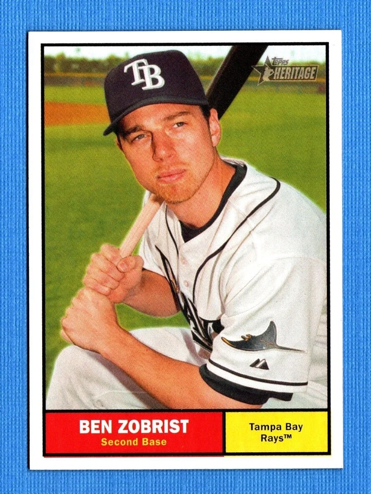 2010 Topps Heritage #355 Ben Zobrist Rays - Image 1 of 1