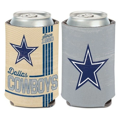Dallas Cowboys Vintage Design NFL Can Cooler 12oz Collapsible Koozie Cover
