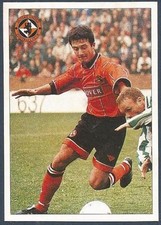PANINI SCOTTISH FOOTBALL LEAGUE 95- #090-DUNDEE UNITED-DAVID HANNAH IN ACTION
