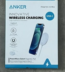 Anker PowerWave Select+ Magnetic Pad USB C Magnetically Charge Use for MagSafe - Photo 1 sur 1