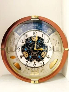 SEIKO RE601B Analog Wall Clock 52 Melody In Motion Song Automation From JP - Picture 1 of 8