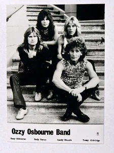 Ozzy Osbourne Randy Rhoads Photo Original Bizzard of Oz B/W Promotional 1981 - Picture 1 of 12